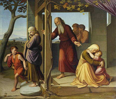 The Banishment Of Hagar Print by Friedrich Overbeck
