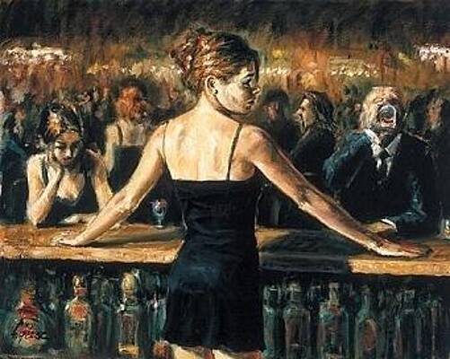 The Bartender Painting By Fabian Perez