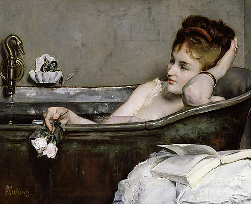 Victorian store woman painting