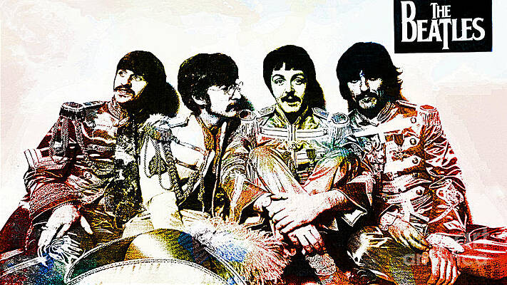 Wall Art - Drawing - The Beatles--Sargent Peppers Lonely Hearts Club Band by Ian Gledhill