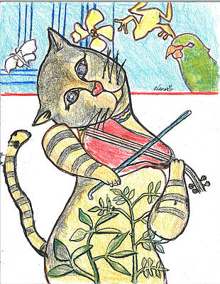 The Cat And The Fiddle Art Fine Art America