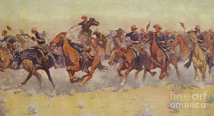 Wall Art - Painting - The Charge by Frederic Remington