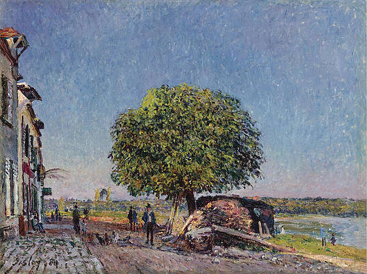 The Chestnut Tree at Saint-Mammes Print by Alfred Sisley