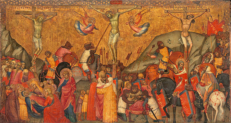 The Crucifixion Print by Andrea di Bartolo