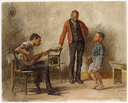 The Dancing Lesson. Negro Boy Dancing Print by Thomas Eakins