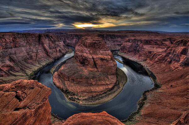 The Day's End At Horseshoe Bend by Michael Morse The Day's End At Horseshoe Bend by Michael Morse