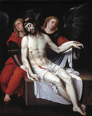 The Dead Christ Supported by Angels Print by Francisco Ribalta