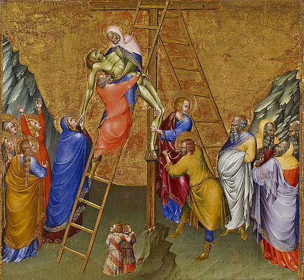 The Descent from the Cross Print by Giovanni di Paolo