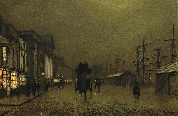 The Docks at Liverpool Print by John Atkinson Grimshaw