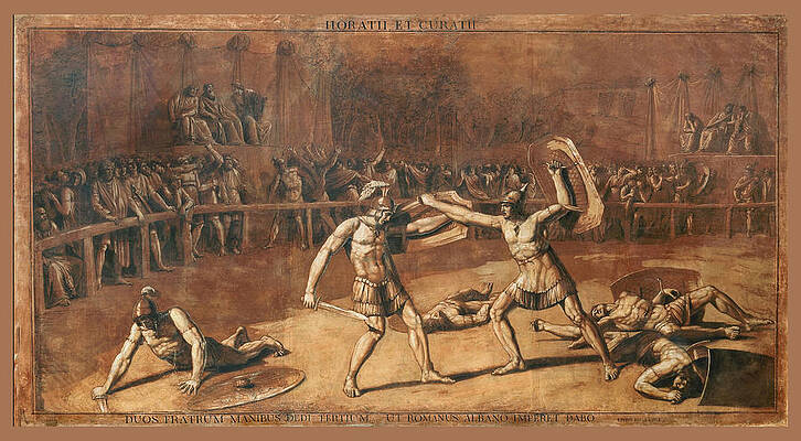 The Duel between the Horatii and the Curiatii Print by Luigi Ademollo