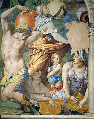 The falling of the Manna Print by Bronzino