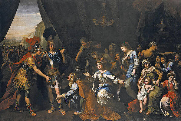 The family of Darius before Alexander the Great Print by Pierre Mignard and Studio