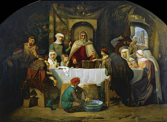 The Feast of the Tabernacles Print by Emile Levy