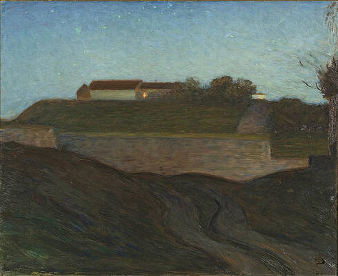 The Fortress of Varberg Print by Richard Bergh