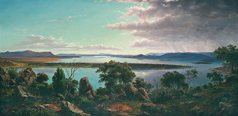 The Great Lake Tasmania Print by Eugene von Guerard