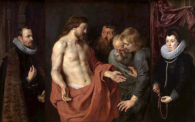 The Incredulity of St Thomas Print by Peter Paul Rubens