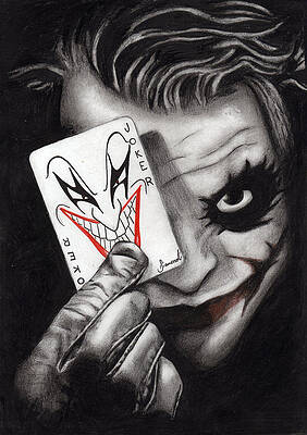 Wall Art - Drawing - The Joker by Sarah Diamond