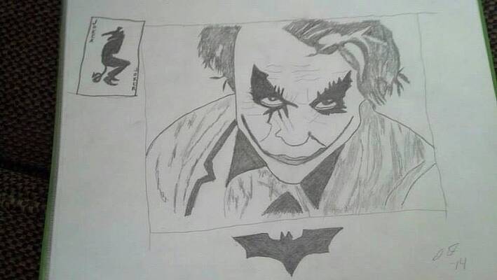 Wall Art - Drawing - The Joker by Stephanie Deskins