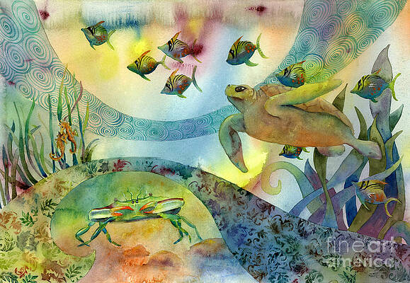 Abstract Sea Turtle Paintings Fine Art America