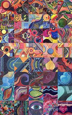 Wall Art - Painting - The Joy of Design First 40 Variation 1 by Helena Tiainen