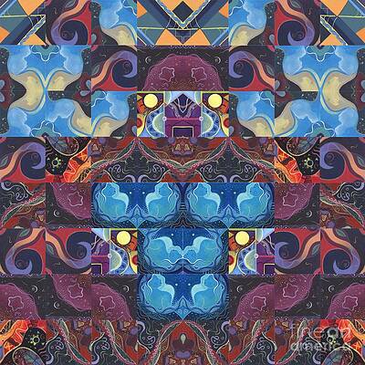 Wall Art - Digital Art - The Joy of Design Mandala Series Puzzle 6 Arrangement 3 by Helena Tiainen