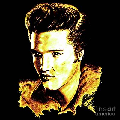 Wall Art - Drawing - The King by Gittas Art