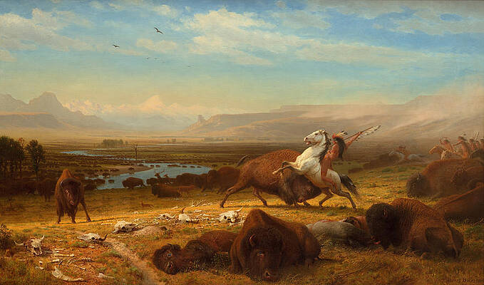 The Last of the Buffalo 2 Print by Albert Bierstadt