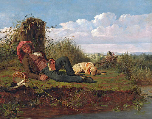 The Lazy Fisherman Print by William Ranney