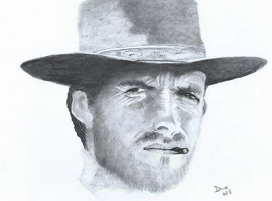 Mixed Media - The Man with No Name by David Elford