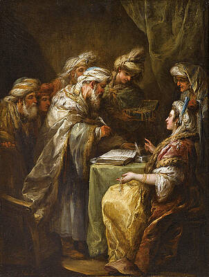 The Marriage Contract Print by Charles-Andre van Loo