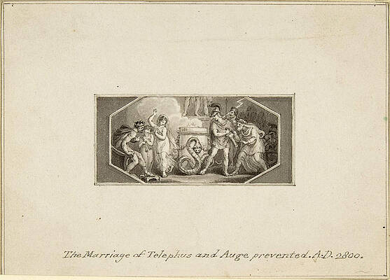The Marriage Of Telephus And Auge Prevented Print by Edward Francis Burney