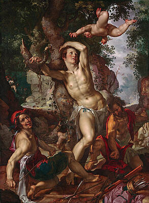 The Martyrdom of Saint Sebastian Print by Joachim Wtewael