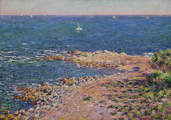 The Mediterranean with a Mistral Wind Print by Claude Monet
