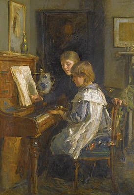 The Music Lesson Print by Walter Frederick Osborne