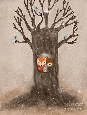 Wall Art - Painting - The Old Oak Tree by Bri Buckley