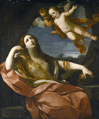 The Penitent Magdalene Print by Circle of Guido Reni