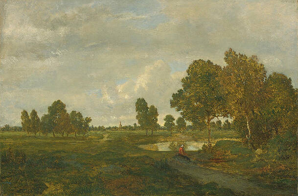 The Pond Print by Theodore Rousseau