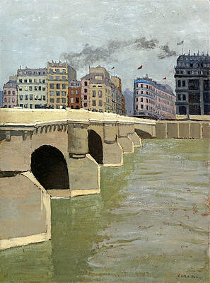 The Pont Neuf Bridge Print by Felix Vallotton