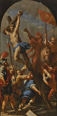 The Raising of The Cross Print by Sebastiano Mazzoni