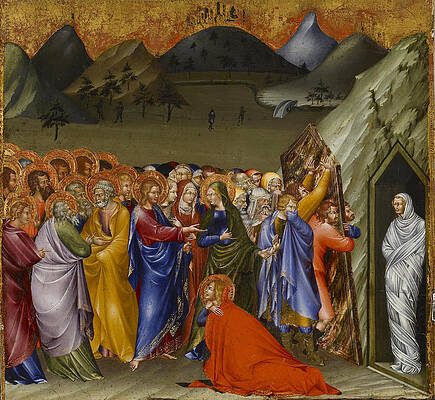 The Resurrection of Lazarus Print by Giovanni di Paolo