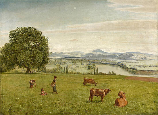 The Rhine Valley near Saeckingen Print by Hans Thoma