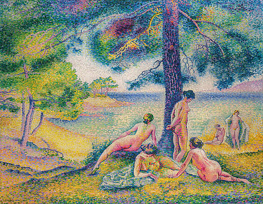 The Shaded Beach Print by Henri-Edmond Cross