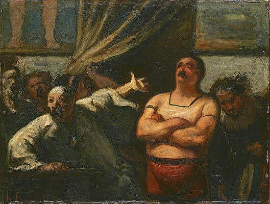 The Strong Man Print by Honore Daumier
