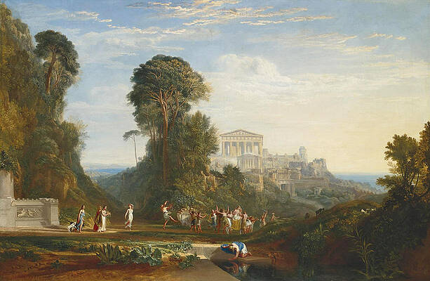 The Temple of Jupiter Panellenius Restored Print by Joseph Mallord William Turner