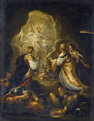 The Three Maries at the Tomb Print by Luca Giordano