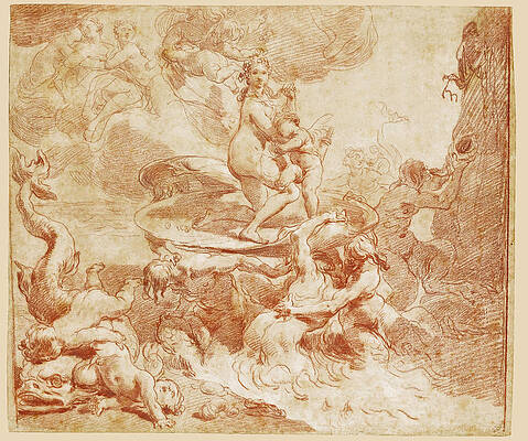 The Triumph of Venus Print by Gaetano Gandolfi