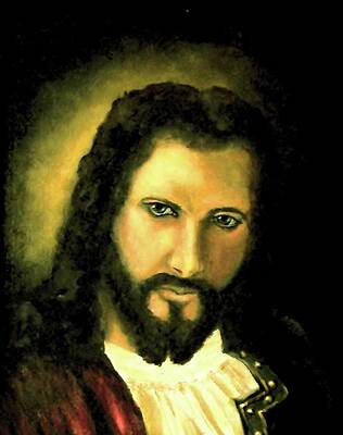 The True Face Of Christ Painting By Dr Michael Sullo