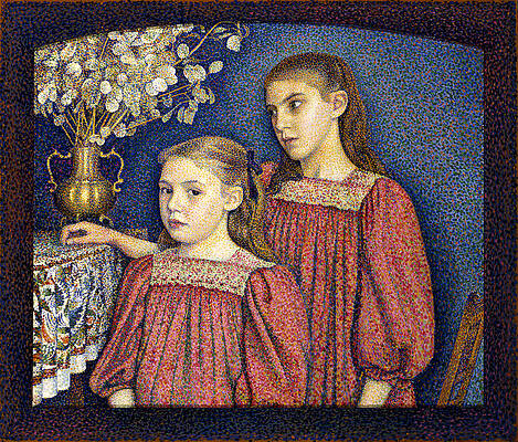 The Two Sisters or The Serruys Sisters Print by Georges Lemmen