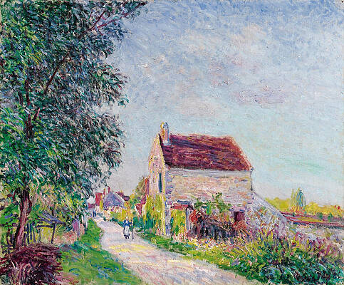 The Village of Sablons Print by Alfred Sisley