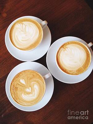 Three cups of coffee by Abbygale Bedson
